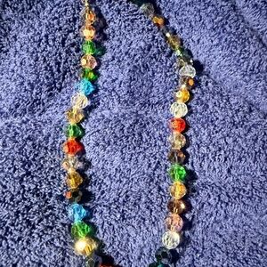 Very Bling Multicolor Crystal Beaded Necklace
